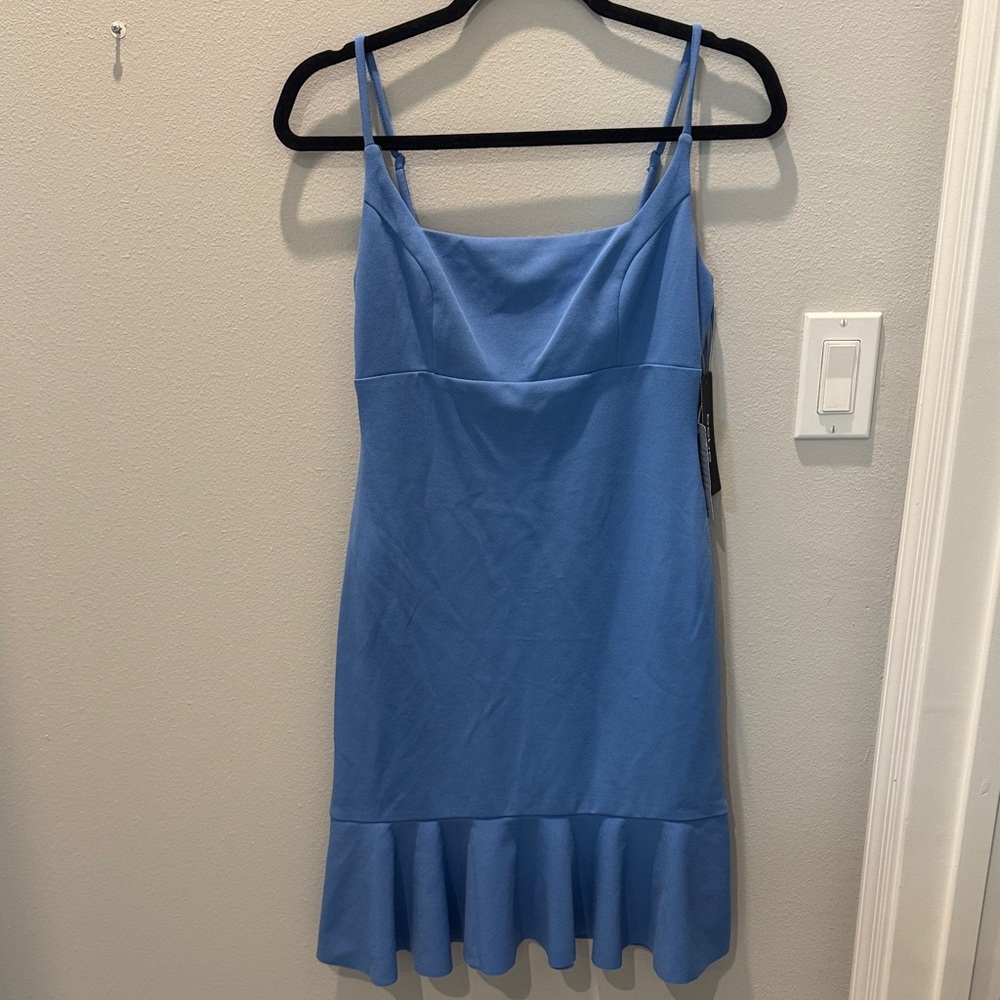 Bebe Light Blue Spaghetti Strap Dress